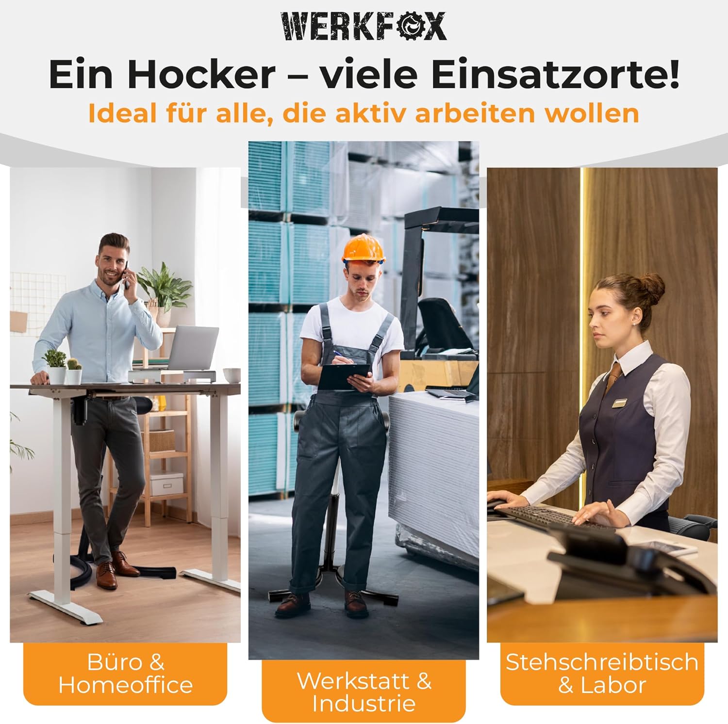 Ergonomischer Stehhocker & Stehhilfe – Höhenverstellbarer Bürostuhl