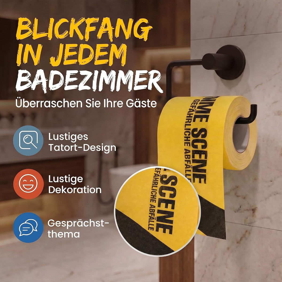 Crime Scene Toilettenpapier - Witziges Klopapier & Scherzartikel