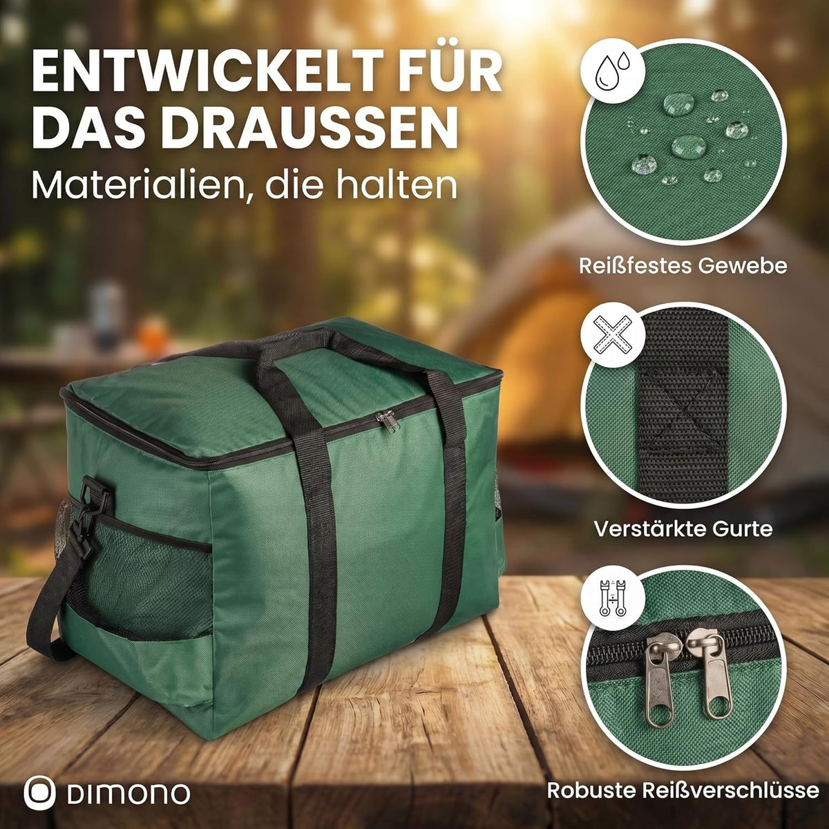 XXL Kühltasche 45L - Isolierte Thermotasche für Picknick & Camping