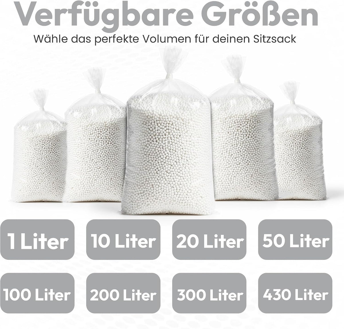 EPS Perlen 430 Liter – Premium Styropor-Füllung für Sitzsäcke