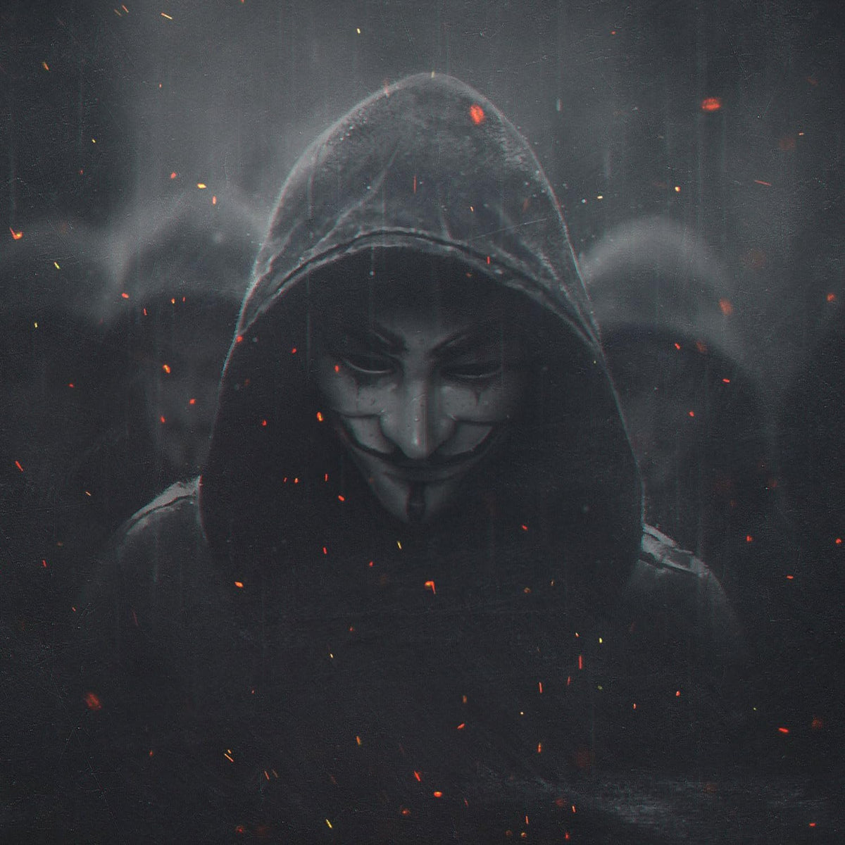 Anonymous Maske - V wie Vendetta Guy Fawkes Kostüm für Halloween