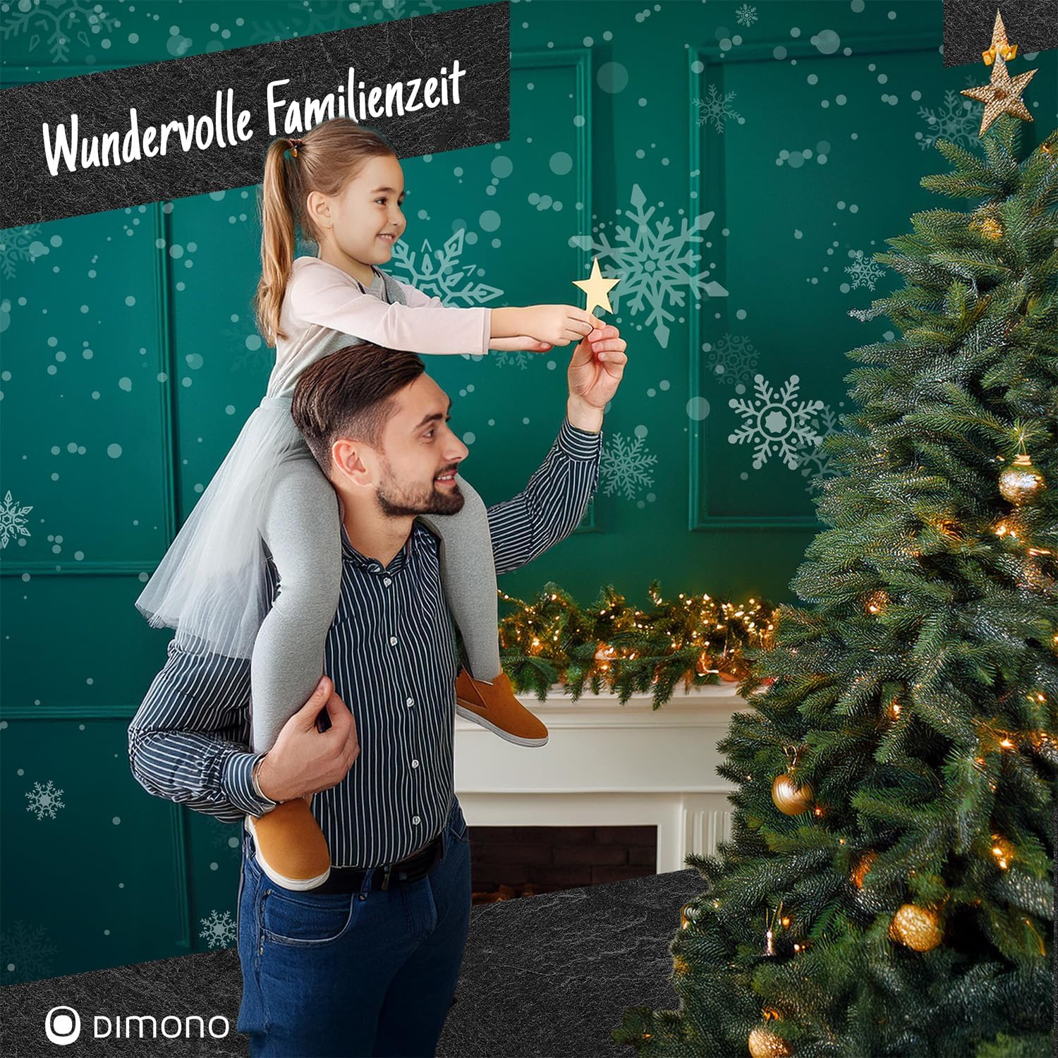 Künstlicher Weihnachtsbaum 180cm - Dichter Tannenbaum mit Ständer