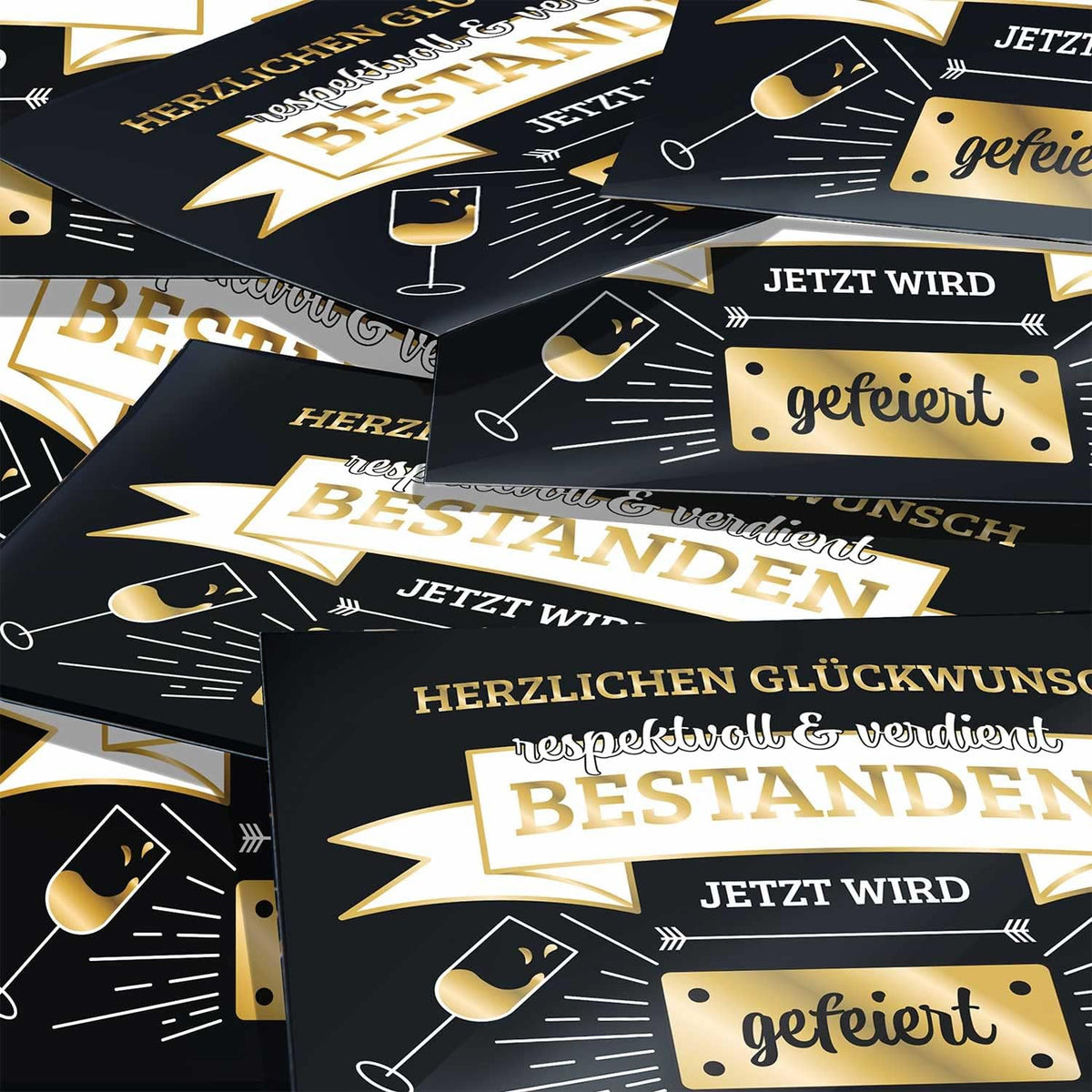 3x Flaschenetikett Verdient Bestanden – Geschenk für Prüfungen #Thema_Banderole