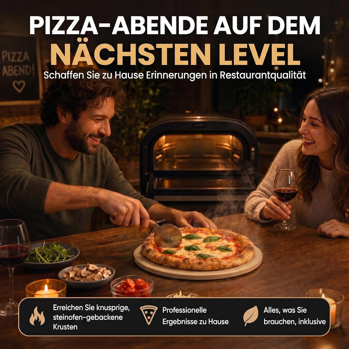 Pizzastein für Backofen & Gasgrill - Brotbackstein