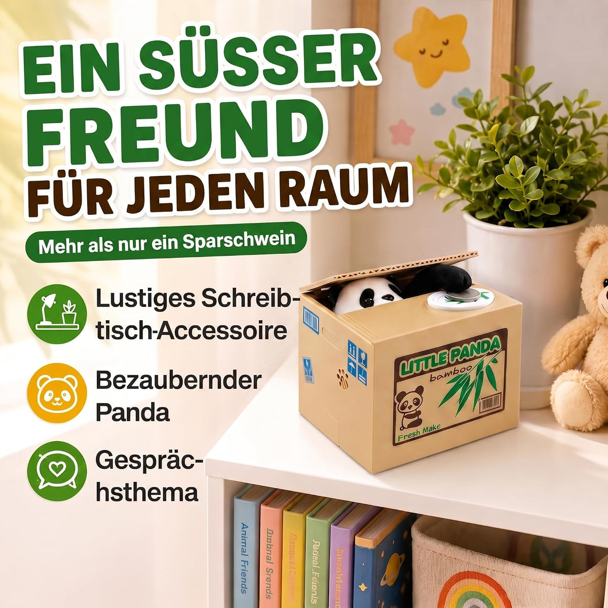 Little Panda Spardose - Lustiges elektronisches Sparschwein