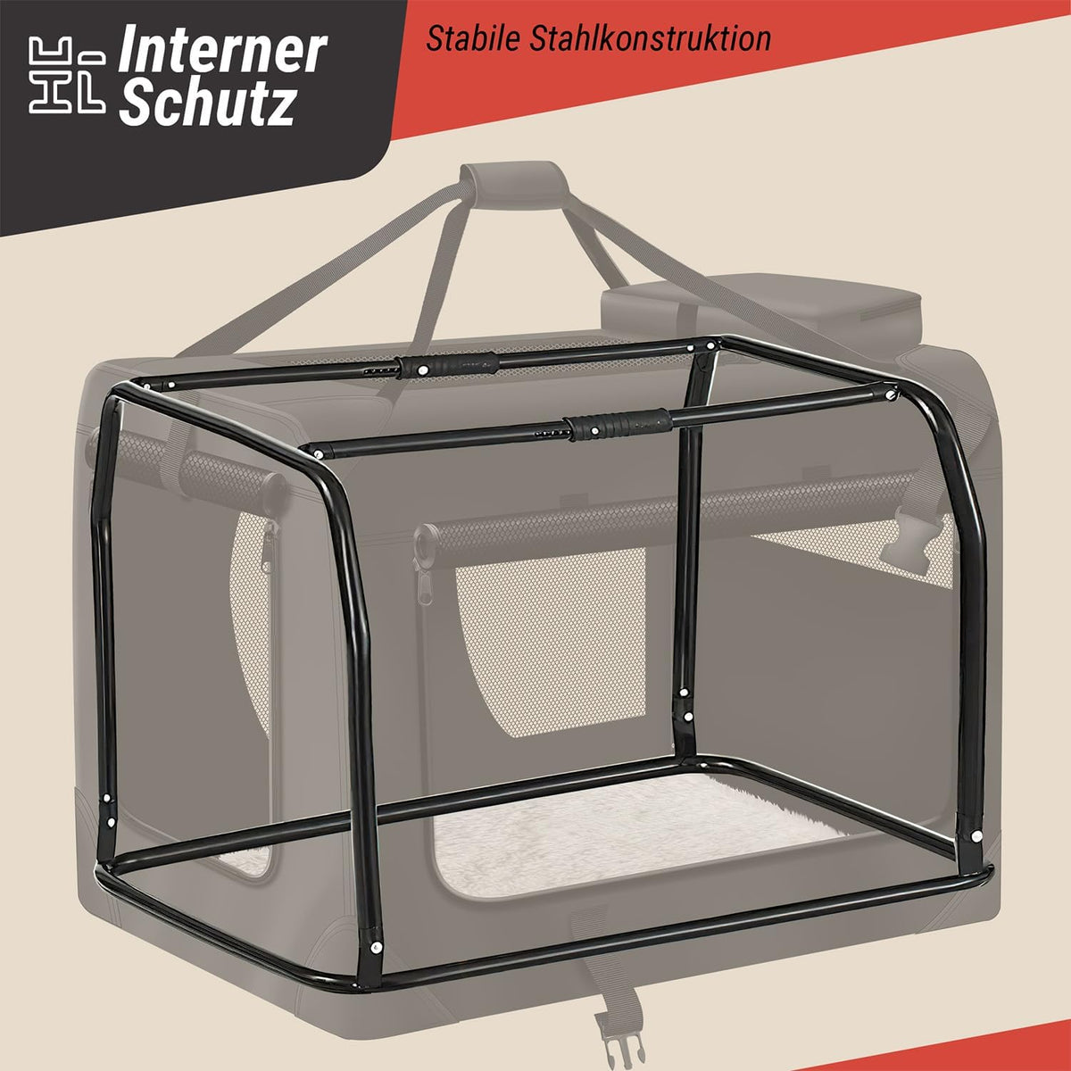 Faltbare Hundetransportbox Gr. S – Hundebox fürs Auto & Reisen