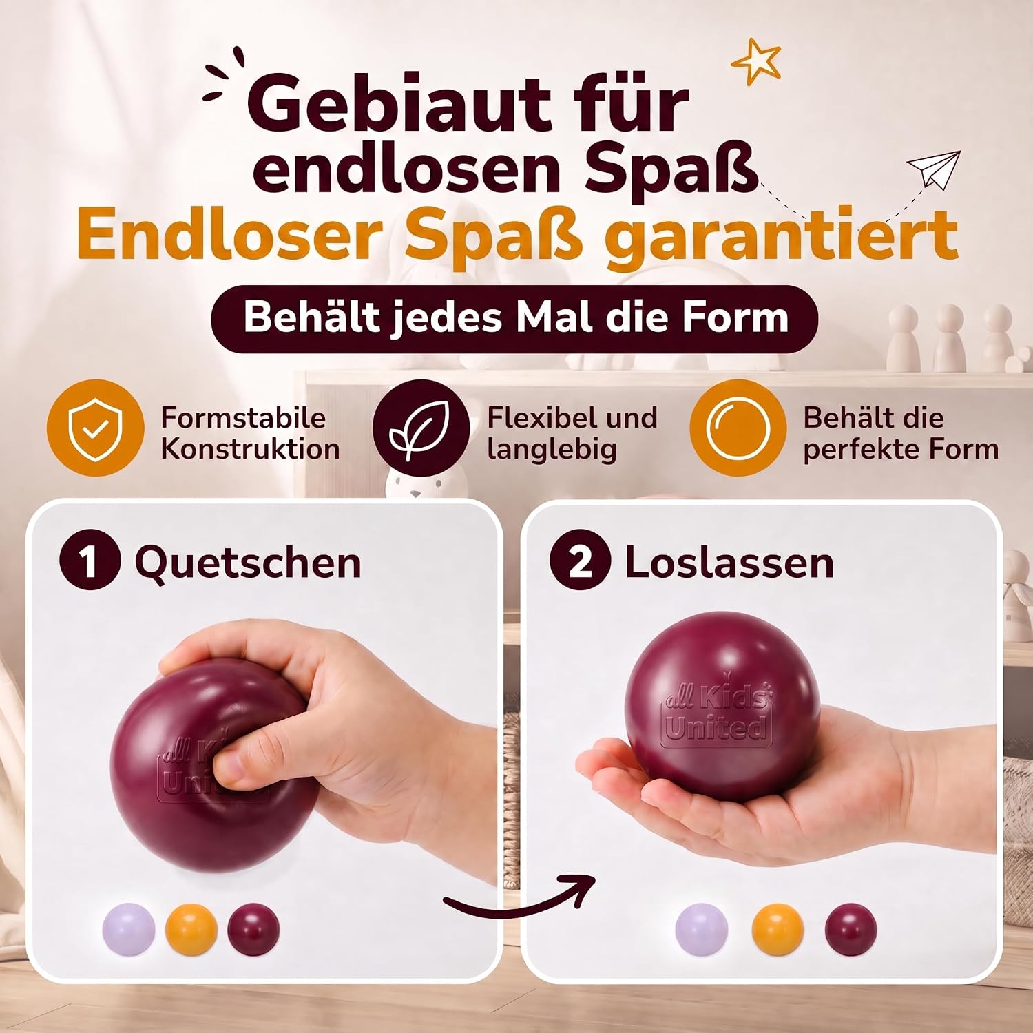 Bällebad Bälle 100er Set - Robuste 6 cm Spielbälle für Kinder