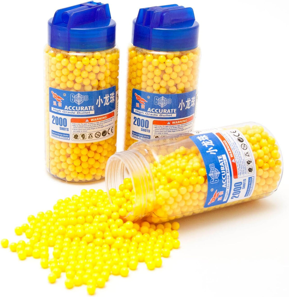 Softair Munition 6mm 0.12g – 2000 BB-Kugeln mit Speedloader #Variante_3er Set