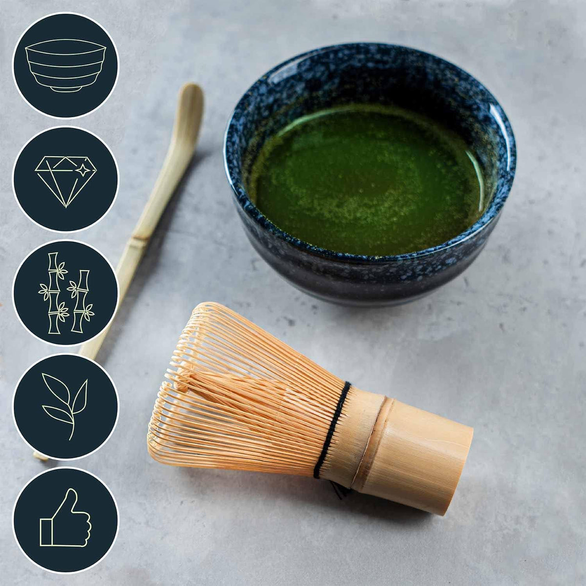 Luxus Matcha Tee-Set Deluxe - Traditionelles Teezeremonie-Set #Variante_Tee Set