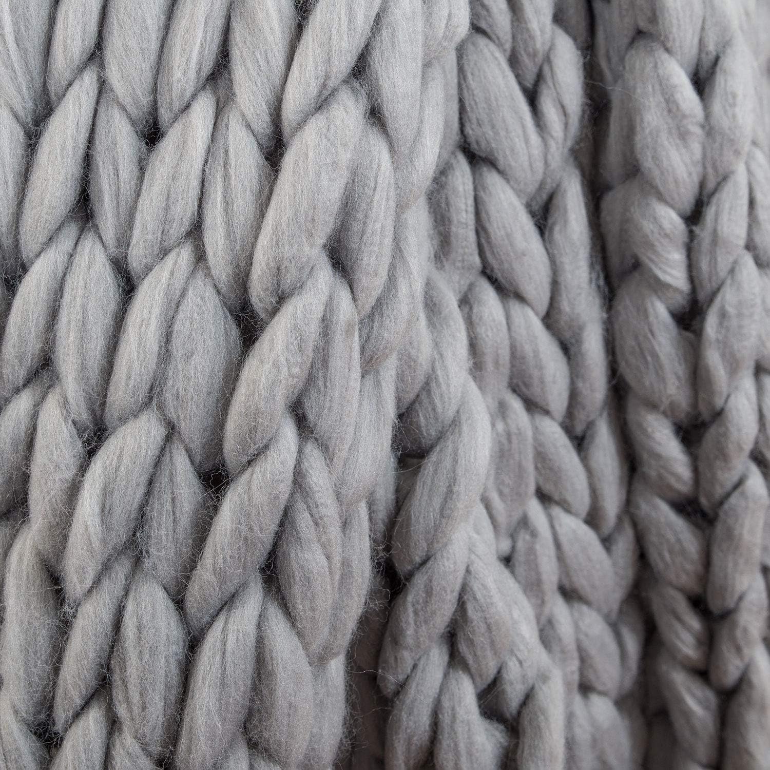Grobstrickdecke 180 x 120 cm Grau #Farbe_Grau