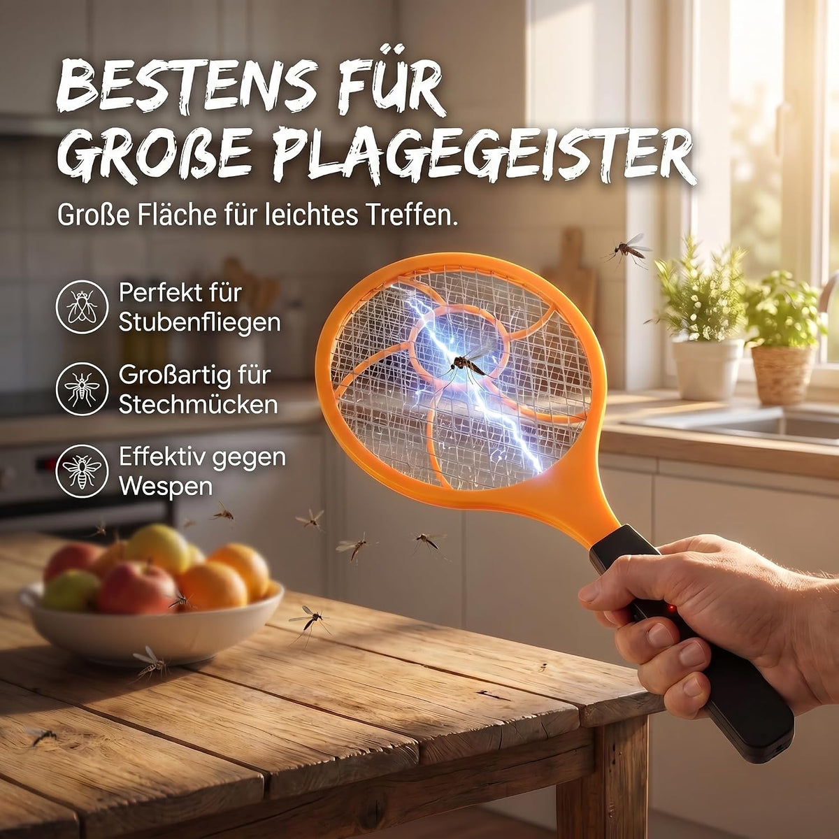Elektrische Fliegenklatsche - Mücken- & Insektenvernichter