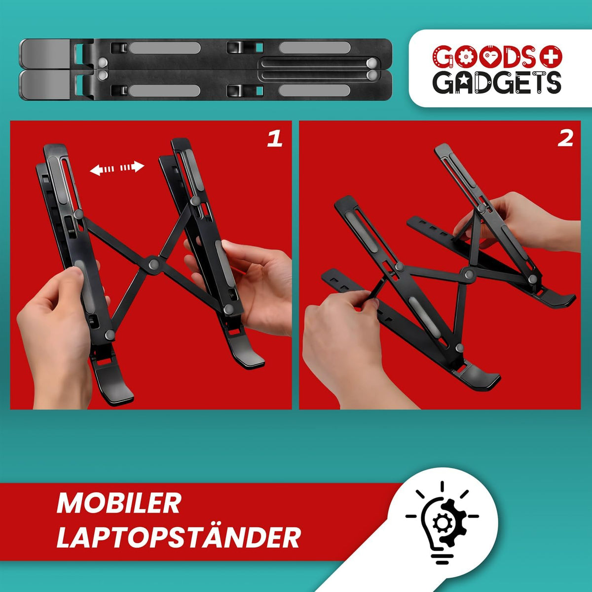 Ergonomische Laptophalterung – Faltbar & Höhenverstellbar