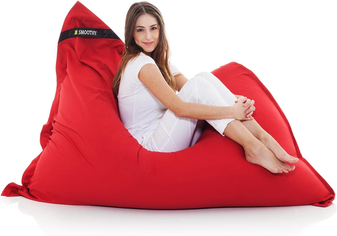 Smoothy Sitzsack XXL Classic Cotton 180x140 cm – Feuer-Rot