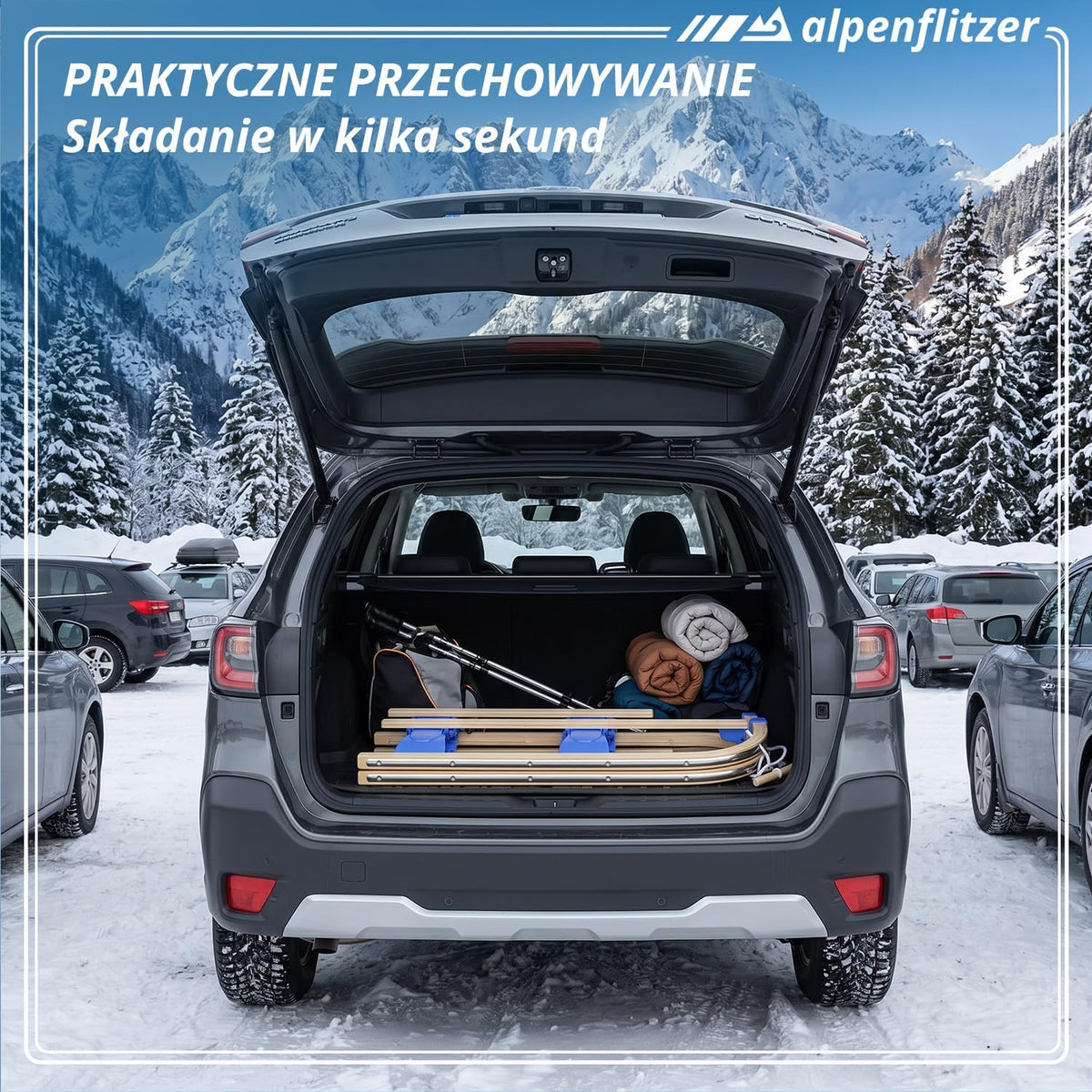 1-B Ware Alpenflitzer Klappschlitten