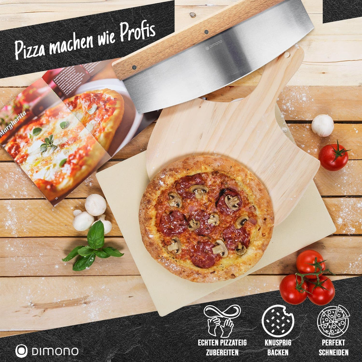 Pizzastein für Backofen & Gasgrill - Brotbackstein