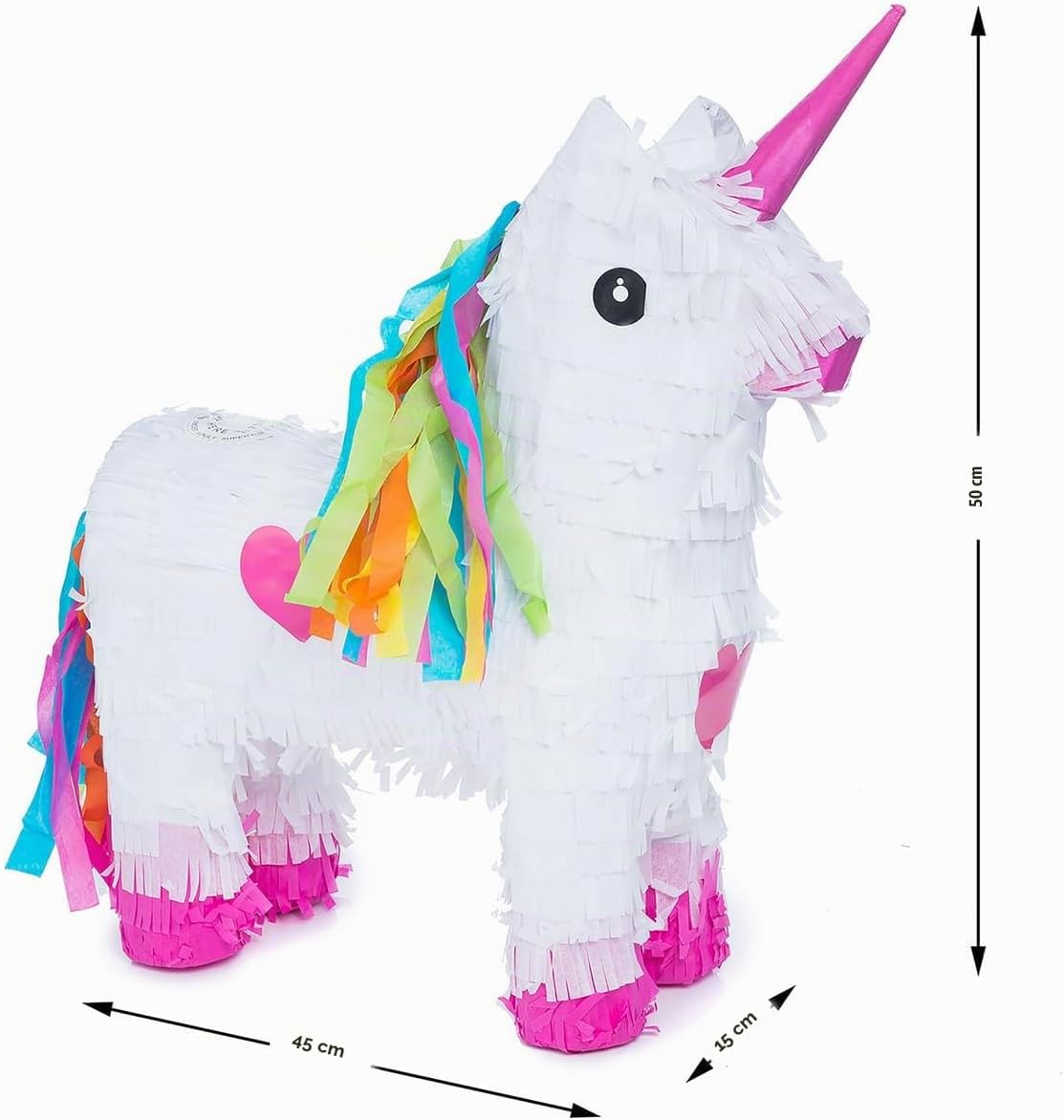 Piñata Set für Kindergeburtstag mit Stab & Augenmaske – Bunter Spaß