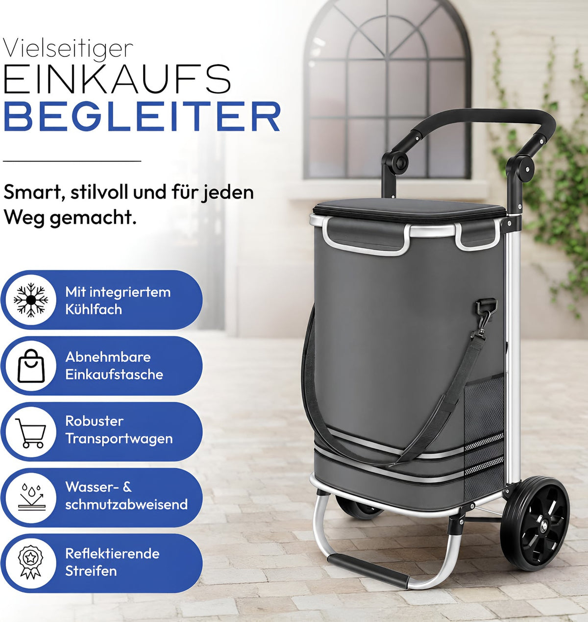 Dimono Einkaufstrolley – Grau #Farbe_Grau