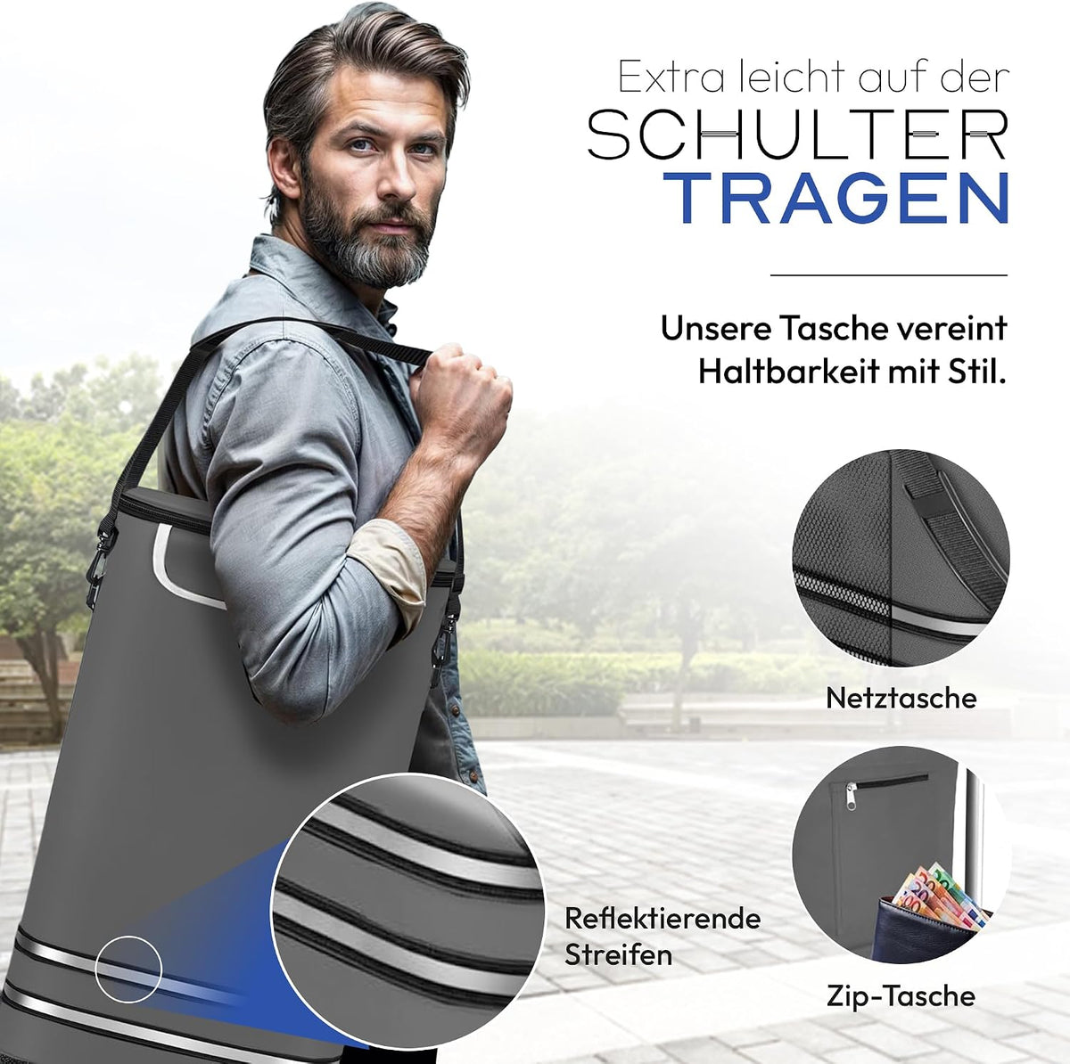 Dimono Einkaufstrolley – Grau #Farbe_Grau
