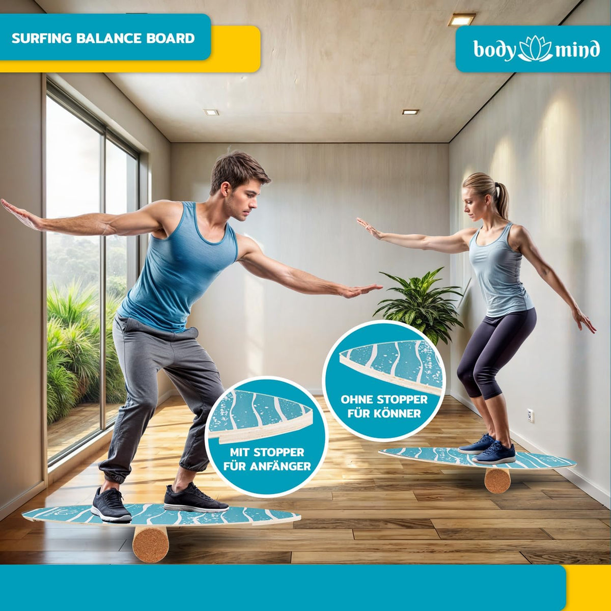 Balance-Board Surfbrett Light Waves Produktbild 7 #Farbe_Light Waves
