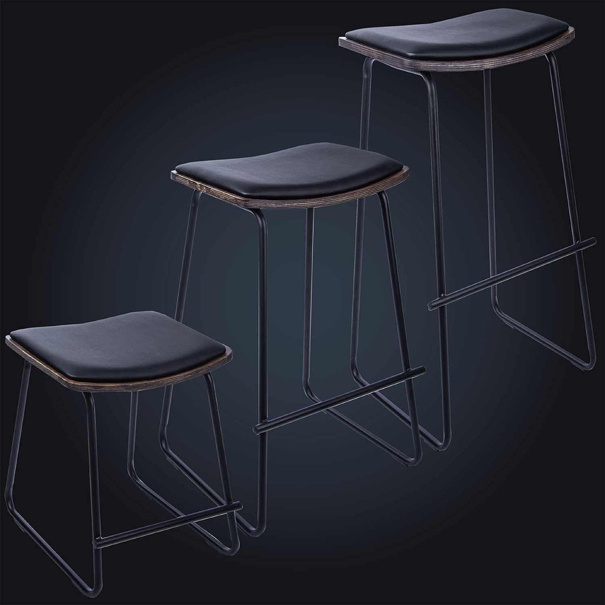 #LAZE Barhocker Metall & Kunstleder – Moderner Barstuhl 77 cm