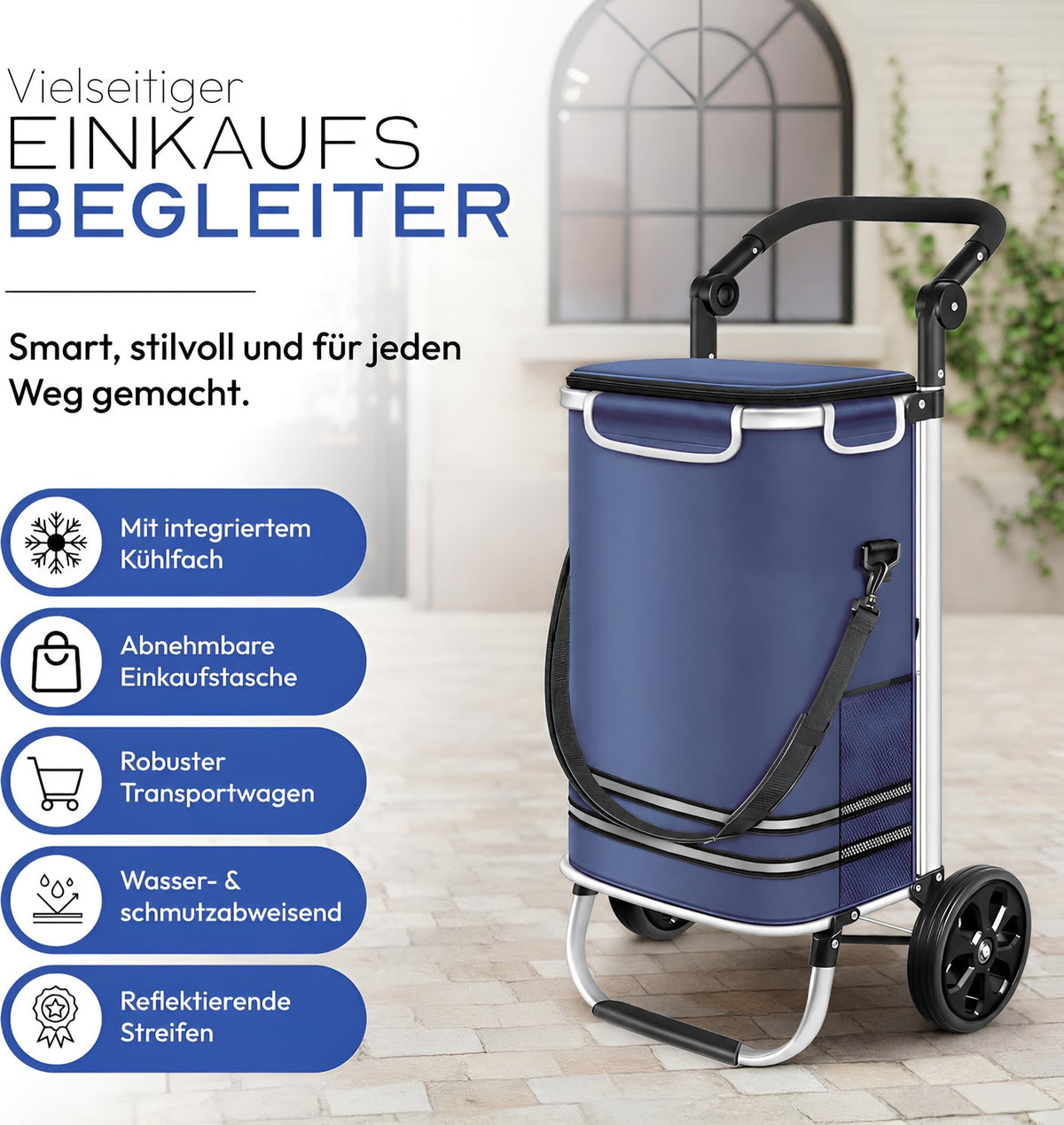 Dimono Einkaufstrolley – Blau #Farbe_Blau