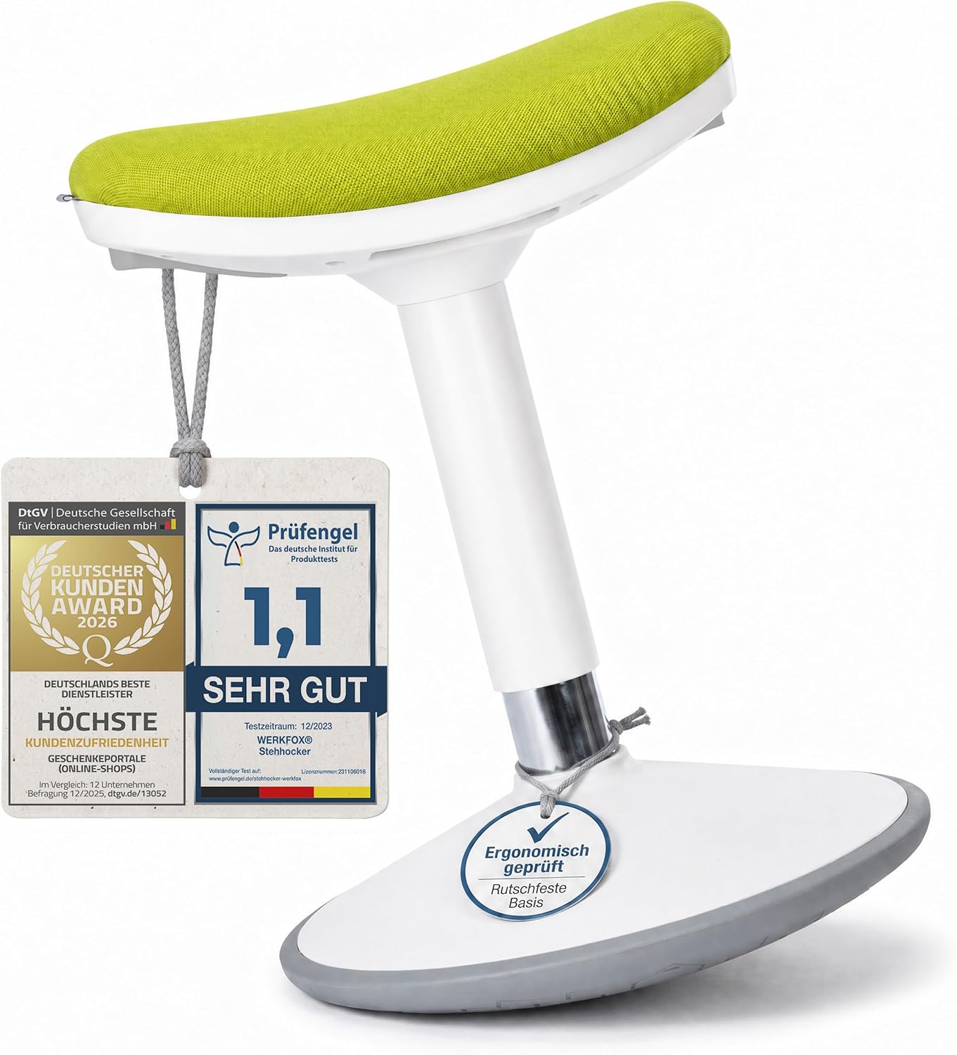 Ergonomischer Stehhocker 35-45cm - Höhenverstellbare Stehhilfe