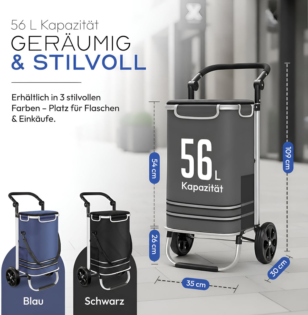 Dimono Einkaufstrolley – Grau #Farbe_Grau