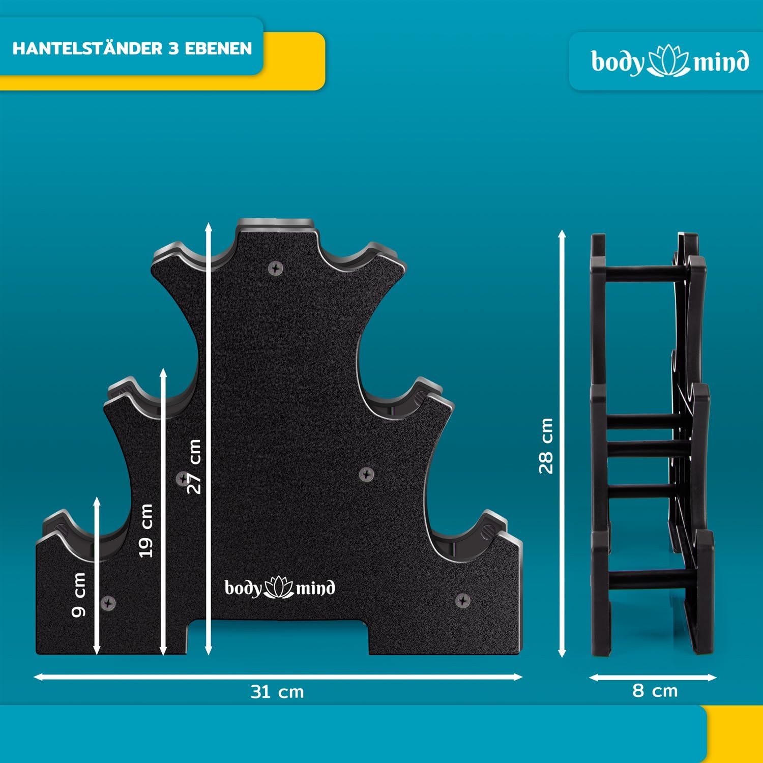 Neopren-Kurzhantel-Set mit Ständer – Platzsparendes Home-Gym