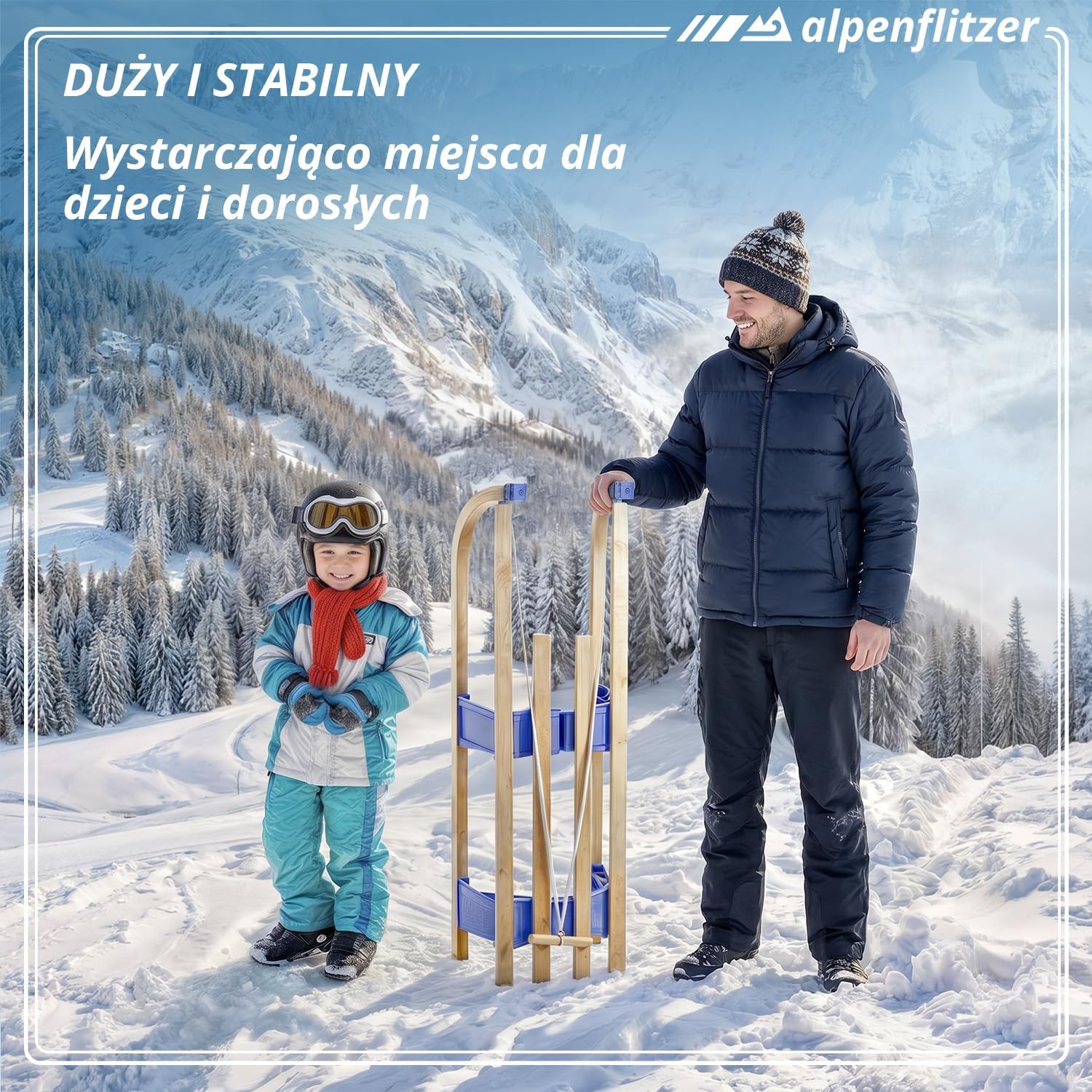 1-B Ware Alpenflitzer Klappschlitten