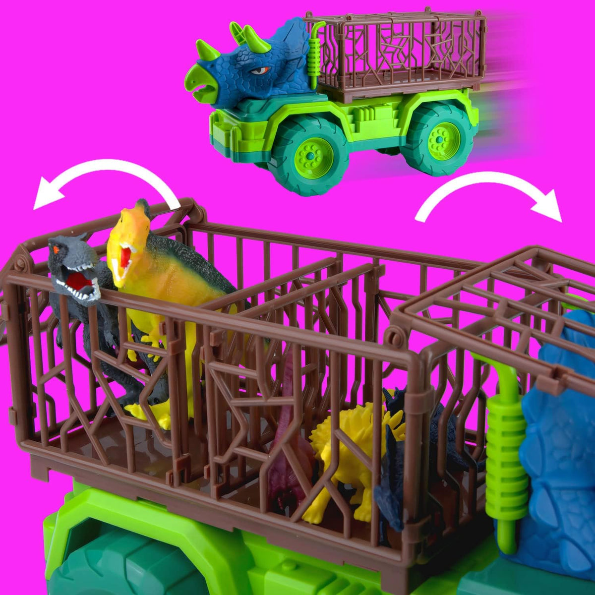 Dino Spiel-Set mit Spielmatte & Box - Robustes Kinder-Geschenk #Variante_Truck