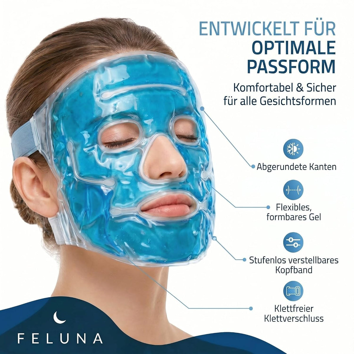 Feluna Gel Gesichtsmaske – Kühlende & Wärmende Entspannungsmaske