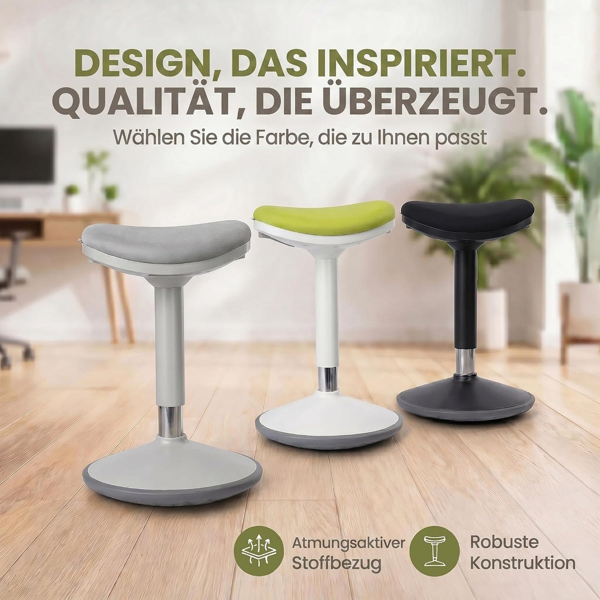 Ergonomischer Stehhocker 35-45cm - Höhenverstellbare Stehhilfe
