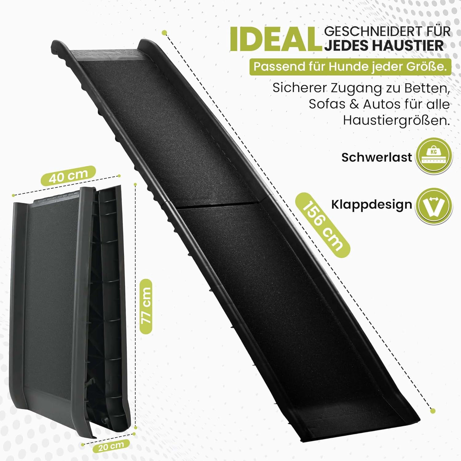 1-B Ware - Hunderampe klappbar; Variante: Premium