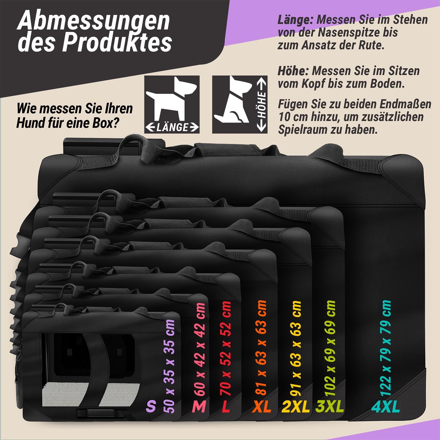 Faltbare Hundetransportbox Gr. S – Hundebox fürs Auto & Reisen