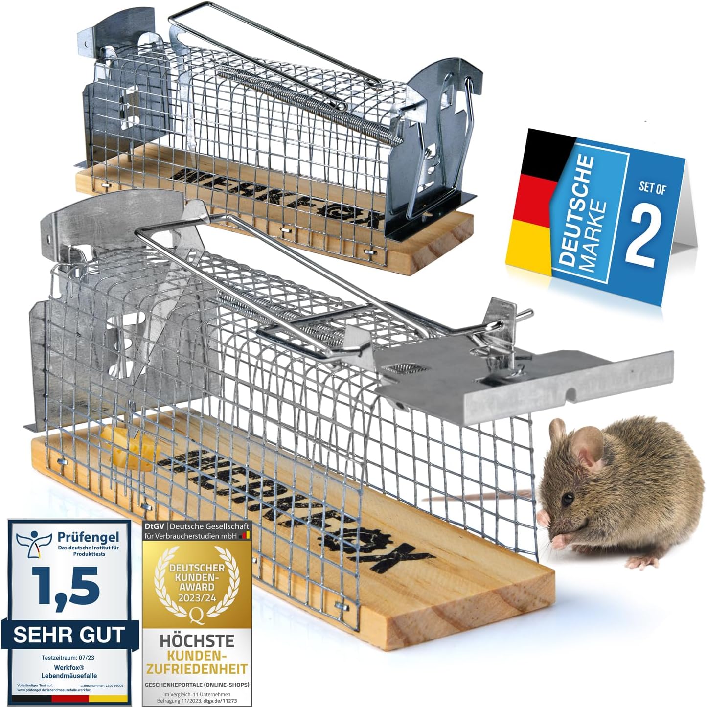 Tierfreundliche Mausefalle 4er Set – Humane Lebendfalle