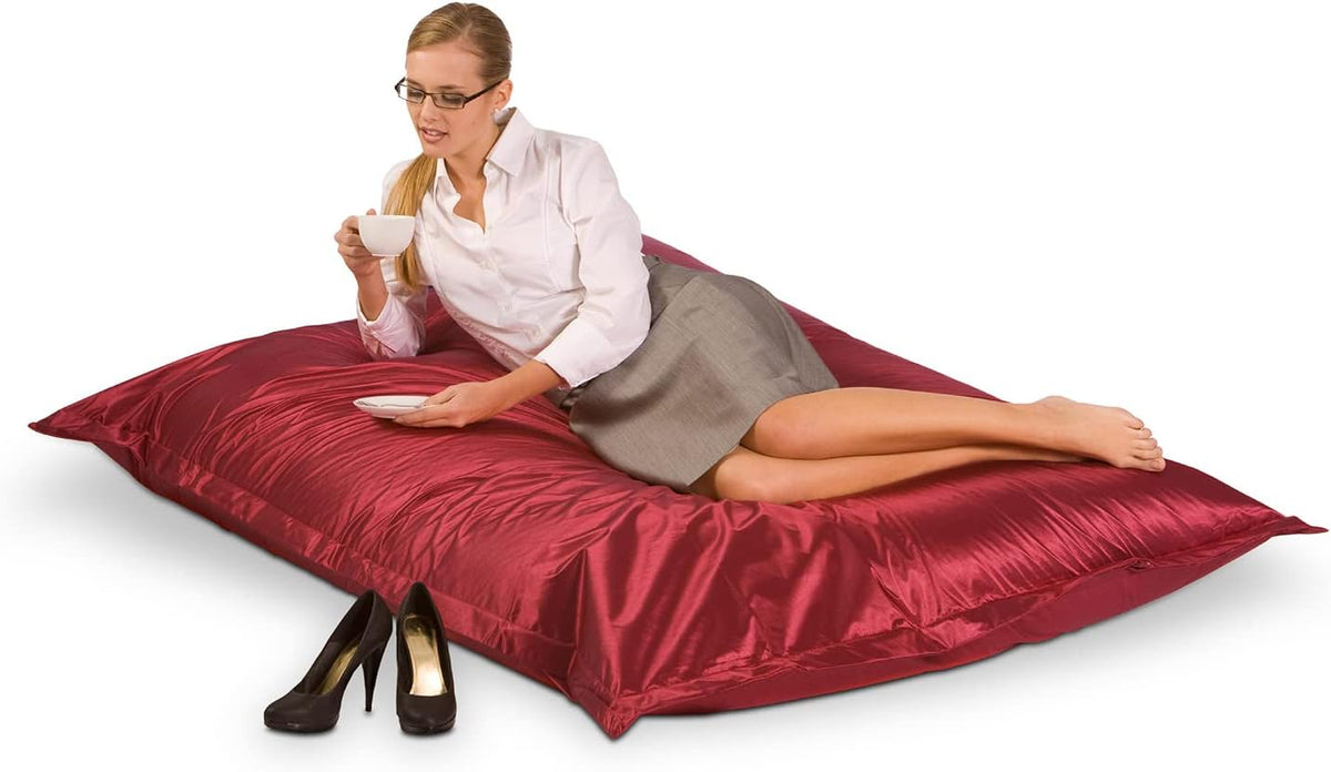 SMOOTHY Sitzsack XXL 400L - Metallic Rubin - Bequemes Lounge-Kissen