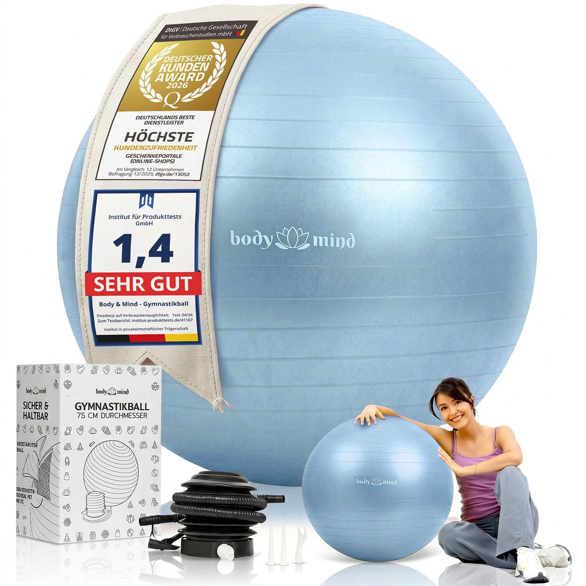 Body & Mind Gymnastikball in Blau – Amazon-Hero B0G25NFXWW #Farbe_Blau