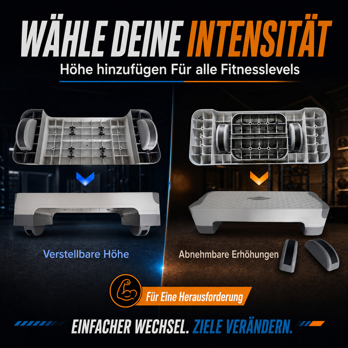 body & mind Aerobic Stepper – höhenverstellbar in 3 Ausführungen