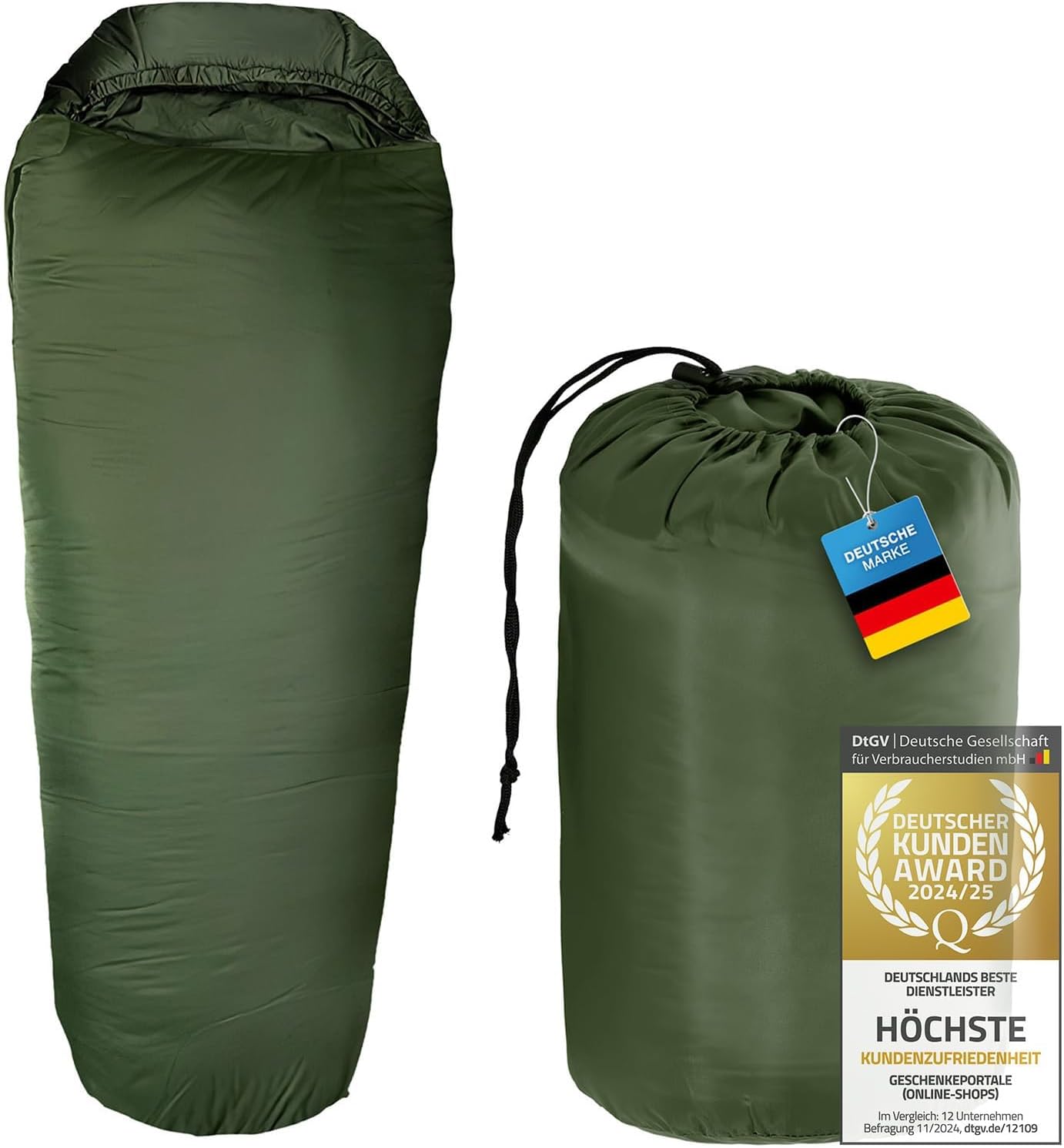 Mumienschlafsack bis -13°C - Kompakter Outdoor-Schlafsack für Camping