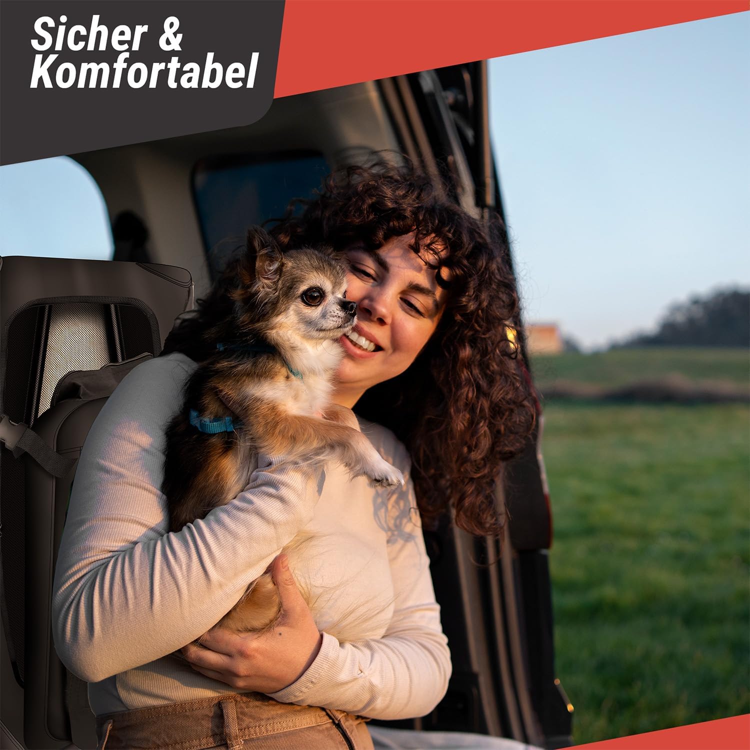 Faltbare Hundebox Gr. M – Stabile Transporttasche für das Auto