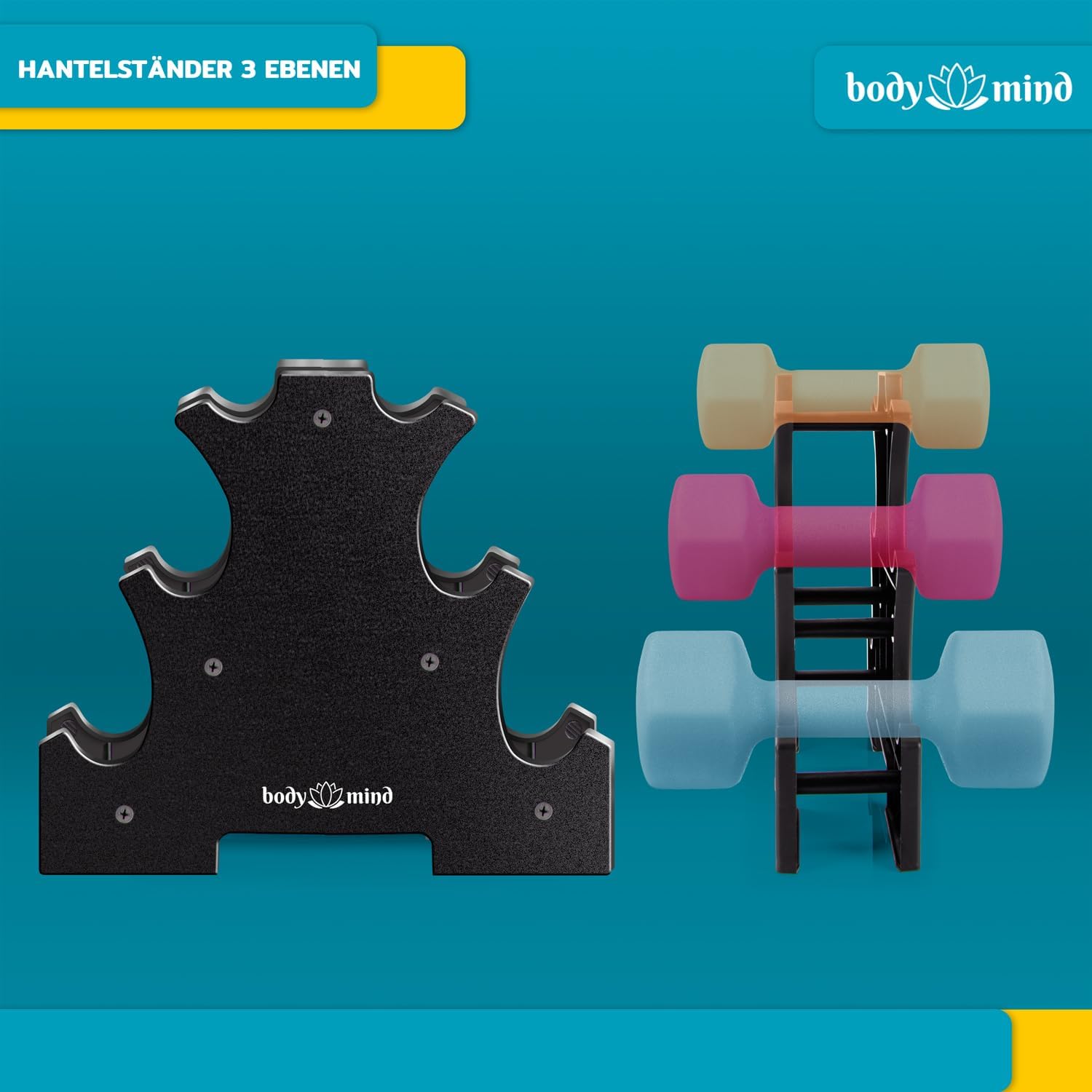 Neopren-Kurzhantel-Set mit Ständer – Platzsparendes Home-Gym