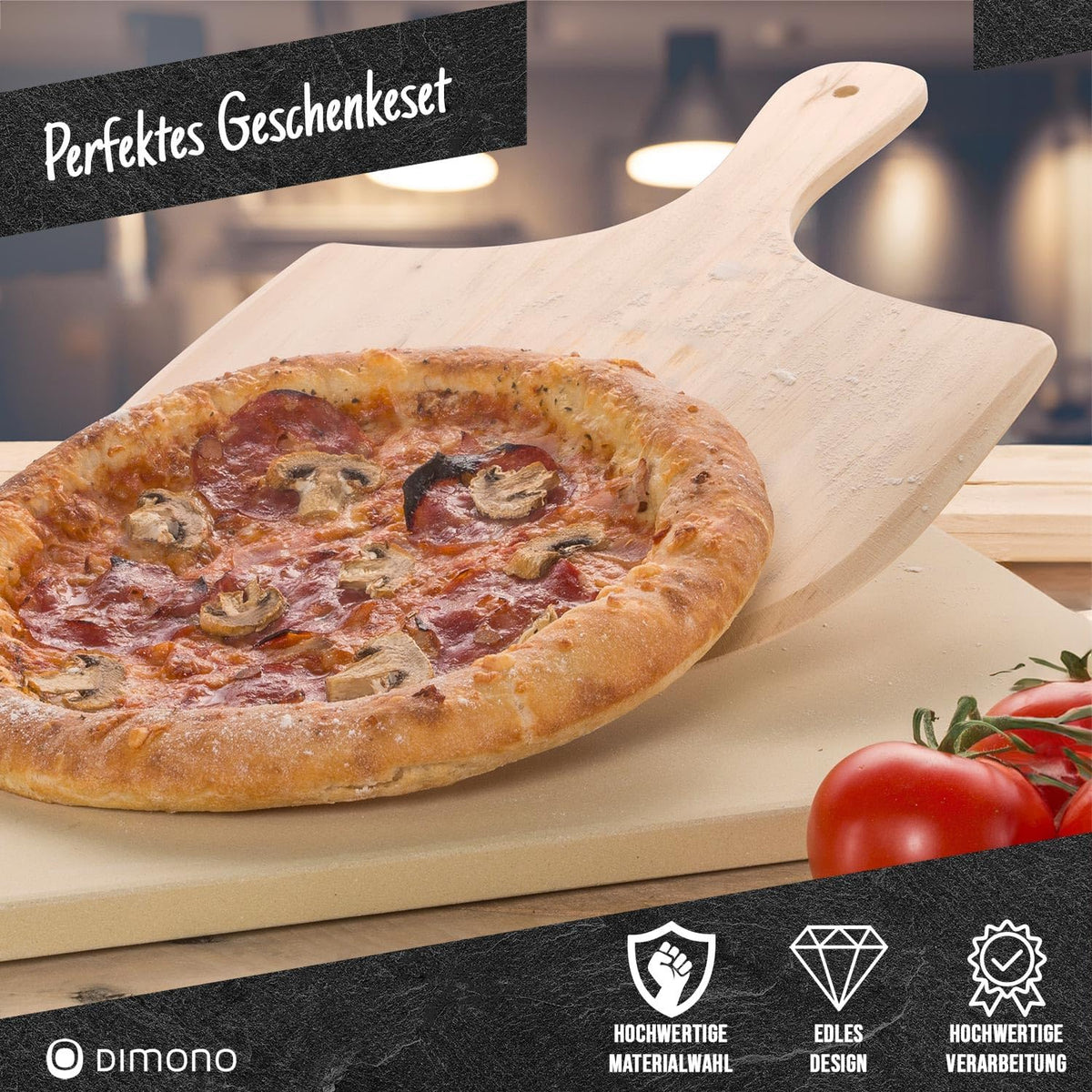 Pizzastein für Backofen & Gasgrill - Brotbackstein