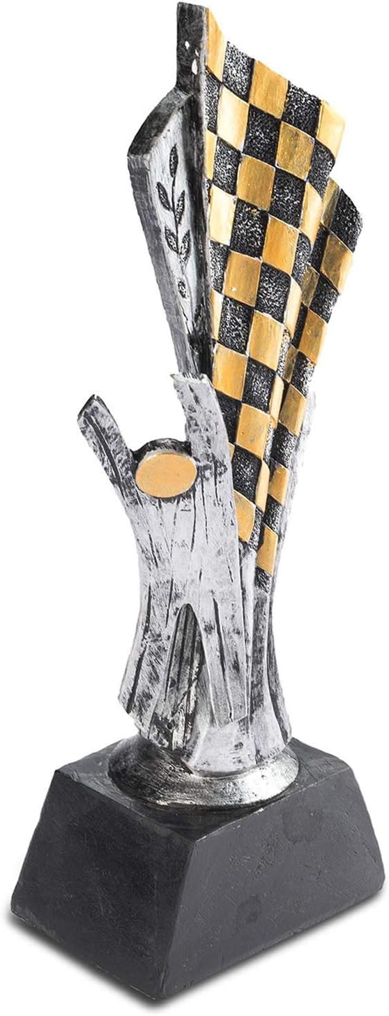 Motorsport Sieger-Pokal - 36cm Goldene Gokart Trophäe