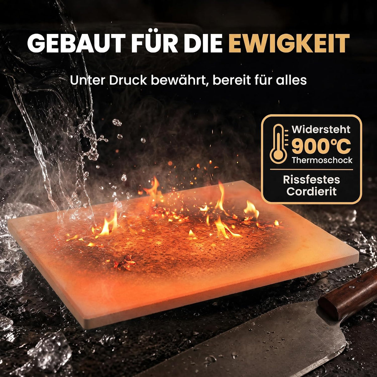 Pizzastein für Backofen & Gasgrill - Brotbackstein