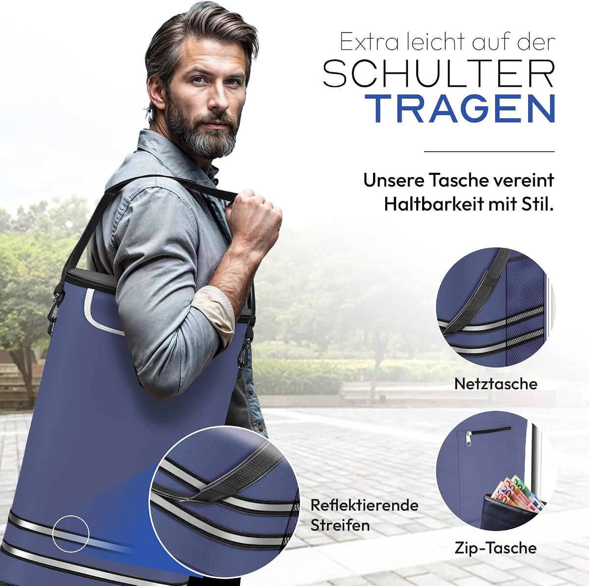 Dimono Einkaufstrolley – Blau #Farbe_Blau