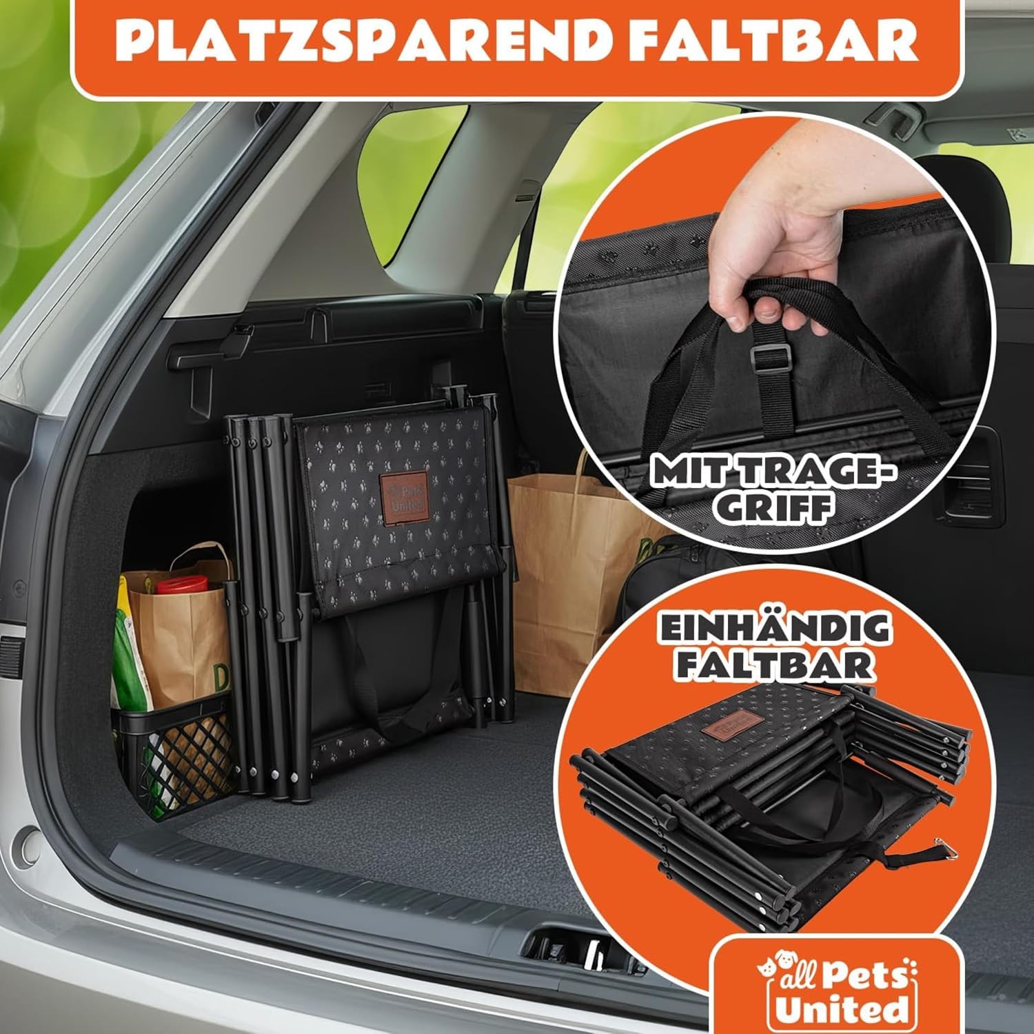 Faltbare Teleskop-Hundetreppe bis 70kg – Stabile Einstiegshilfe