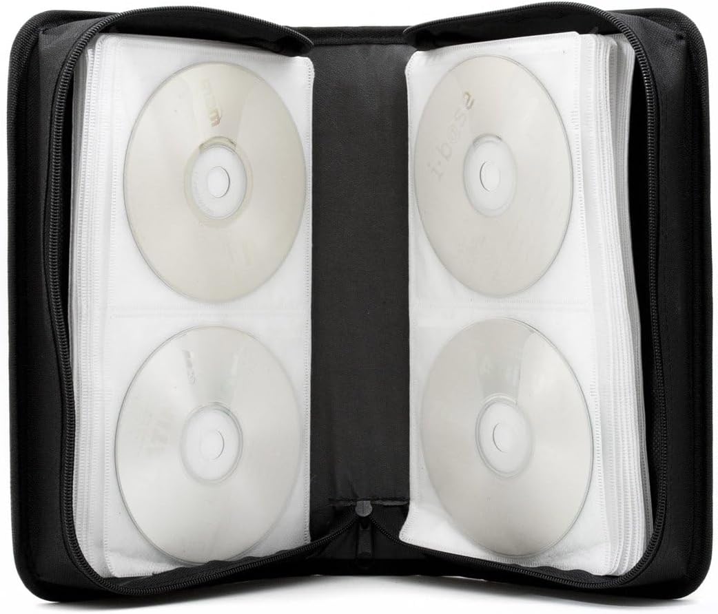 CD-Tasche für 120 CDs/DVDs - Robuster Organizer mit Reißverschluss