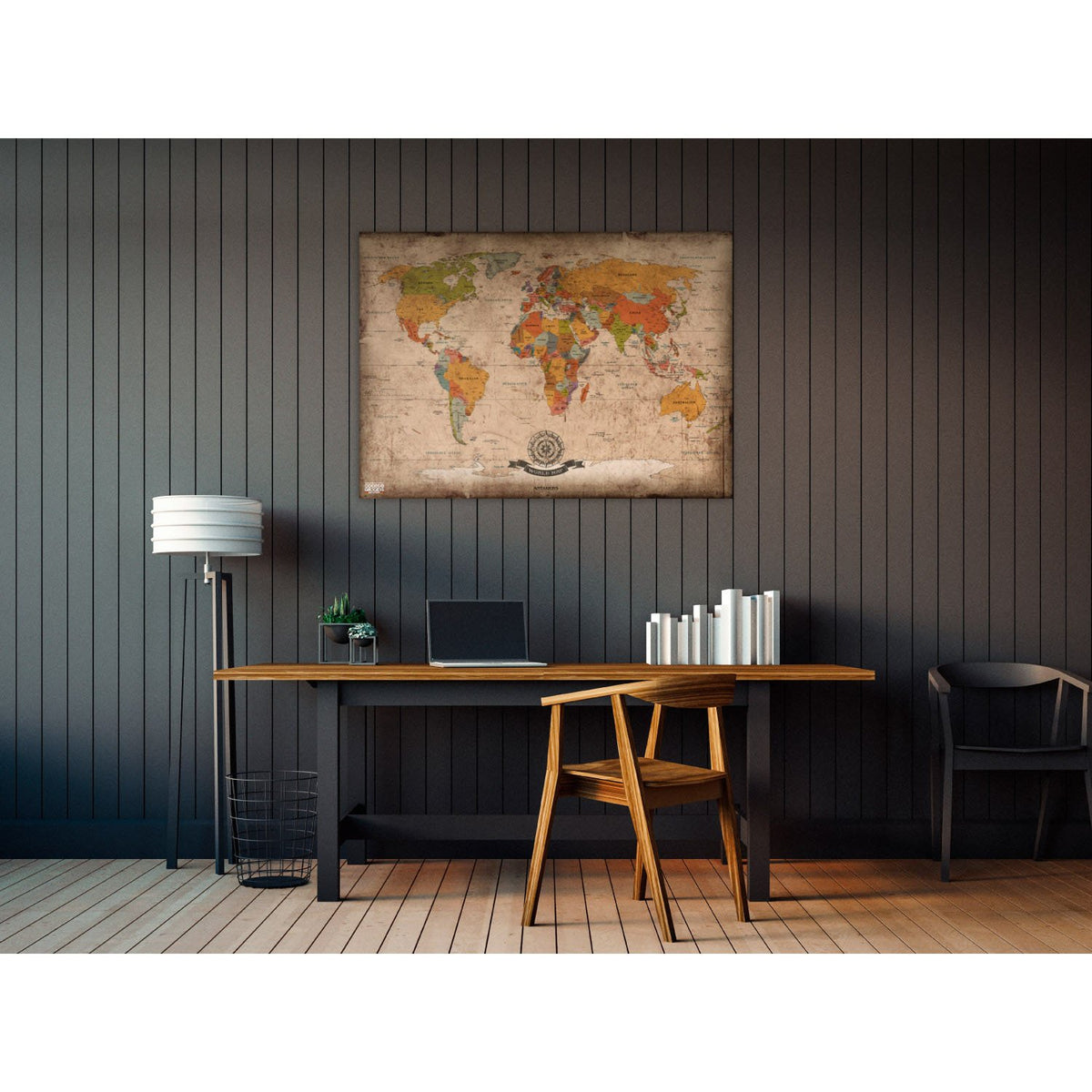 Antike Weltkarte XXL Poster 140x100cm - Vintage Wanddeko