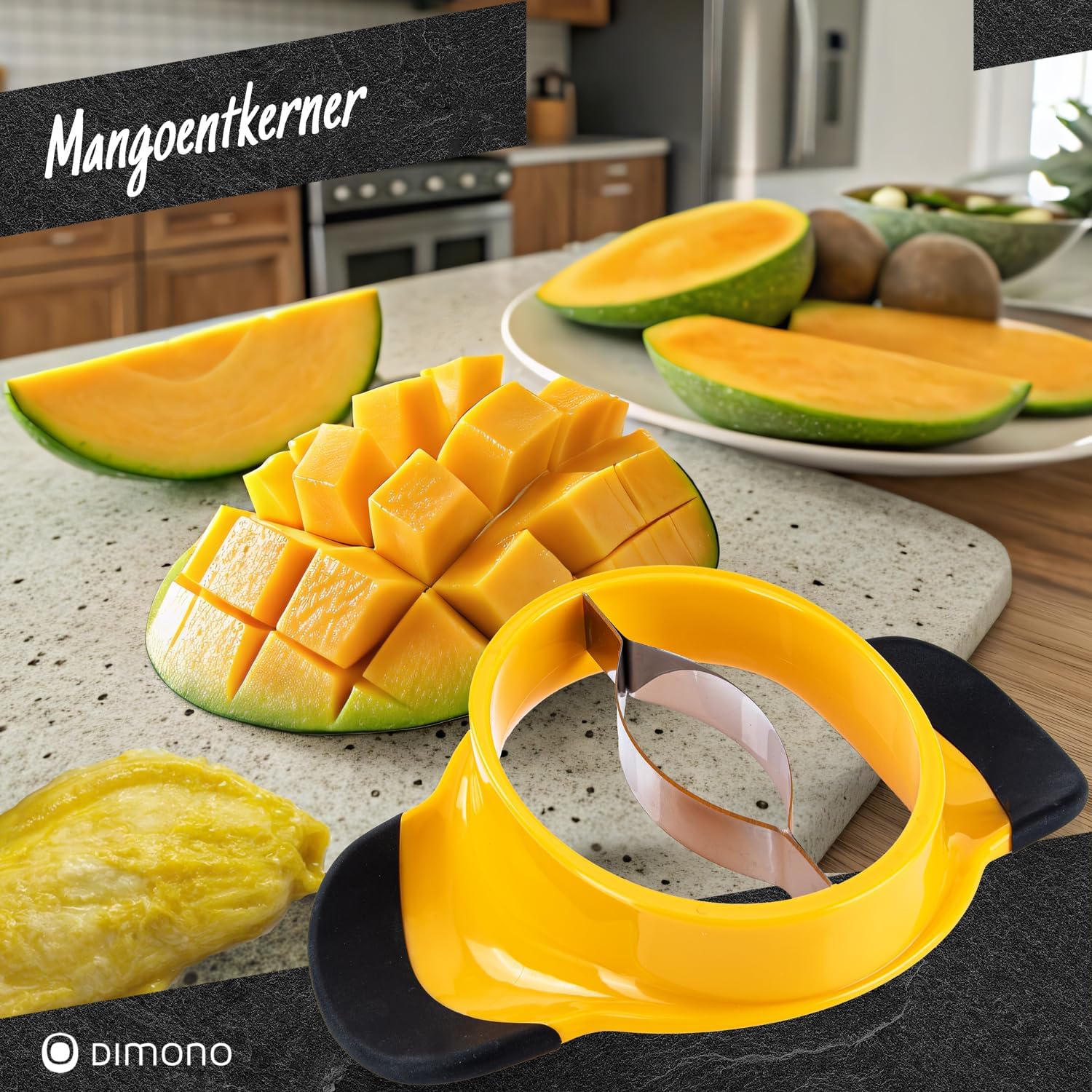 Mangoschneider & Mangoteiler - Mango teilen & entkernen