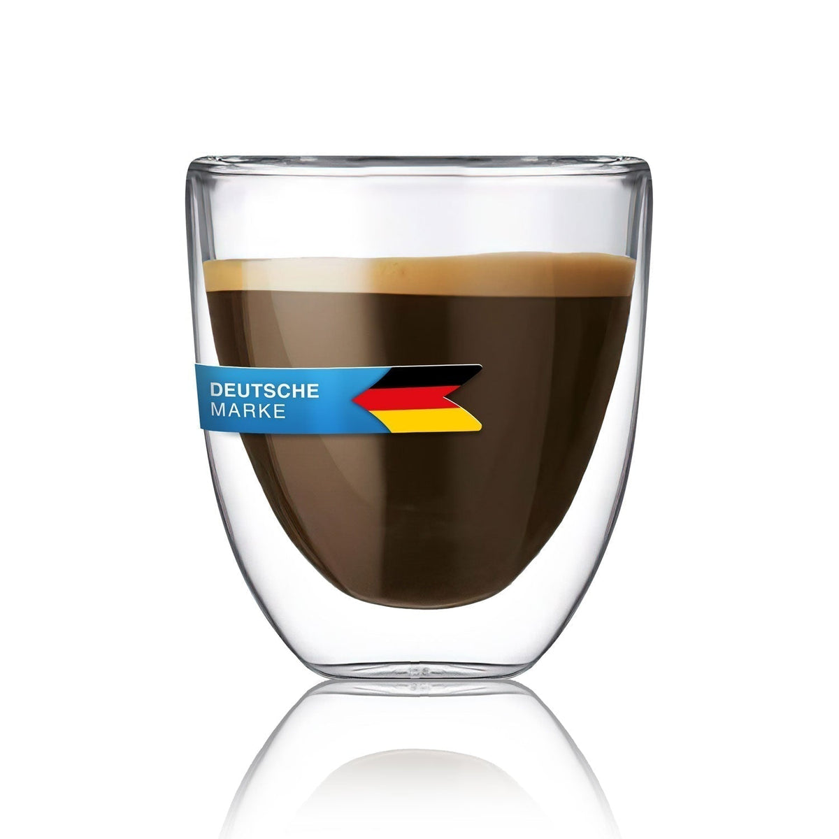 Dimono 6er Set Doppelwandige Espressogläser 80ml – Thermo-Design